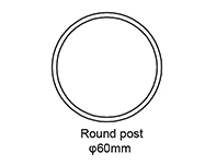 B Round post
