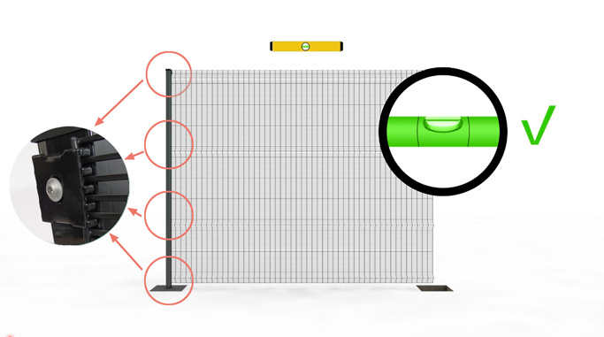 Install 1 panel to post with clips.