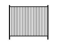 A: flat top steel fence
