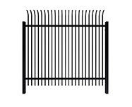 D: curved top steel fence