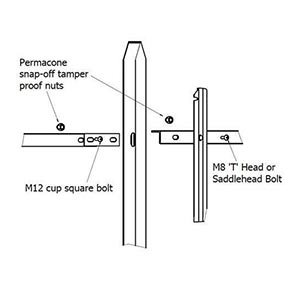 Palisade Fencing I Post Connection Drawing